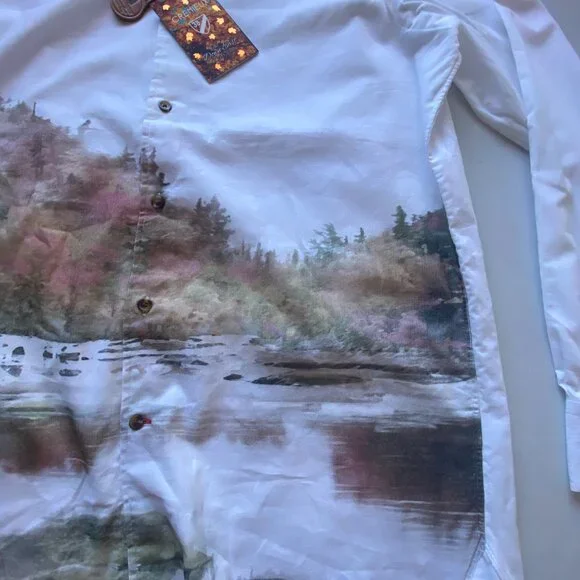 NEW Mens Cremieux Long Sleeve Button Down Shirt Cotton Down East String - Picture 3 of 10